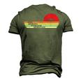 Dad The Man Pilot Legend Retro Vantage Style Fathers Day Men's 3D T-shirt Back Print Army Green