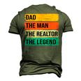 Dad The Man The Realtor The Legend Men's 3D T-shirt Back Print Army Green