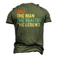 The Dad The Man The Realtor The Legend Real Estate Agent Men's 3D T-shirt Back Print Army Green