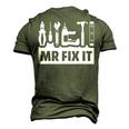Dad Mr Fix It Fathers Day For Father Of A Son Daddy Men's 3D T-Shirt Back Print Army Green