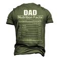 Dad Nutrition Facts Humorous Dad Quote For Fathers Day Men's 3D T-Shirt Back Print Army Green