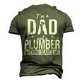Dad And Plumber Nothing Scares Me Father Plumber Men's 3D T-Shirt Back Print Army Green