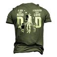 Dad A Sons First Hero A Daughters First Love Fathers Day Men's 3D T-Shirt Back Print Army Green