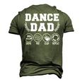 Dance Dad Drive Pay Clap Repeat Fathers Day Men's 3D T-Shirt Back Print Army Green