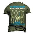 My Daughterinlaw Has Your Back Air Force Fatherinlaw Men's 3D T-Shirt Back Print Army Green