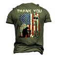 Distressed Memorial Day Flag Military Boots Dog Tags Men's 3D T-Shirt Back Print Army Green