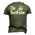 The Dock Father Captain Of The Boat Dad Fathers Day Men's 3D T-Shirt Back Print Army Green