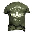 Drunkle Mike Drunk Uncle Beer Men's 3D T-Shirt Back Print Army Green