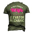 Elevator Mechanics Wife Anniversary Men's 3D T-Shirt Back Print Army Green