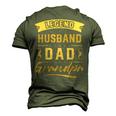 Fathers Day Dad The Legend Legend Husband Dad Grandpa Men's 3D T-shirt Back Print Army Green
