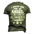 Fathers Day From Daughter For Dad Father Papa Daddy Men's 3D T-Shirt Back Print Army Green