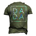 Fathers Day For New Dad Dada Him Papa Tie Dye Dada Men's 3D T-Shirt Back Print Army Green