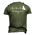 First Time Father For Men New Dad Expecting Daddy 2023 Men's 3D T-Shirt Back Print Army Green