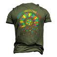 Floral Autism Awareness Sunflower Autism Mom & Dad Sister Men's 3D T-Shirt Back Print Army Green