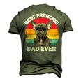 Frenchie Dad French Bulldog Lover Owner Fathers Day Men's 3D T-shirt Back Print Army Green