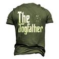 German Shepherd Dog Dad Dogfather Dogs Daddy Father Men's 3D T-Shirt Back Print Army Green