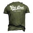 Girl Dad Est 2023 Girl Dad To Be New Daddy Dad First Men's 3D T-Shirt Back Print Army Green