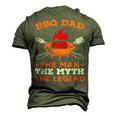Grill Bbq Dad The Man The Myth The Legend Men's 3D T-shirt Back Print Army Green