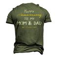 Happy Anniversary To My Mom And Dad Married Couples Men's 3D T-Shirt Back Print Army Green