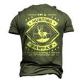 Hunting Paw Paw Hunter Grandpa Men's 3D T-Shirt Back Print Army Green