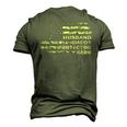 Husband Daddy Protector Hero Fathers Day Flag Dad Papa Men's 3D T-Shirt Back Print Army Green