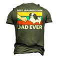 Japanese Spaniel Dog Owner Dad Best Japanese Chin Dad Ever Men's 3D T-shirt Back Print Army Green