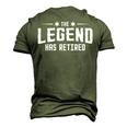 The Legend Has Retired Retirement Dad Father Men's 3D T-shirt Back Print Army Green