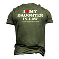 I Love Daughterinlaw For Fatherinlaw Men's 3D T-Shirt Back Print Army Green