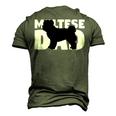 Maltese Dad Maltese For Dog Father Dog Dad Men's 3D T-Shirt Back Print Army Green