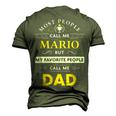 Mario Name My Favorite People Call Me Dad Men's 3D T-shirt Back Print Army Green