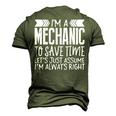 For Mechanic Im A Mechanic Men's 3D T-Shirt Back Print Army Green