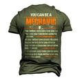 You Might Be A Mechanic If Mechanic Men's 3D T-Shirt Back Print Army Green