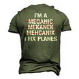 Im A Mechanic I Fix Planes Aircraft Mechanic Men's 3D T-Shirt Back Print Army Green