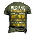 Mechanic Sarcastic Graphic Repair Shop Men's 3D T-Shirt Back Print Army Green