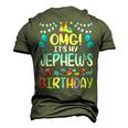 Omg Its My Nephews Birthday Happy To Me You Uncle Aunt Men's 3D T-Shirt Back Print Army Green