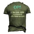 Opa Definition Grandpa Fathers Day Men's 3D T-Shirt Back Print Army Green