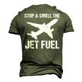 Pilot Airline Mechanic Jet Engineer Men's 3D T-Shirt Back Print Army Green