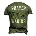 Prayer Warrior Camouflage For Religious Christian Soldier Men's 3D T-Shirt Back Print Army Green