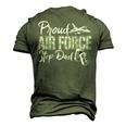 Proud Air Force Step Dad Air Force Graduation Usaf Step Dad Men's 3D T-Shirt Back Print Army Green