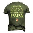 Proud Army National Guard Papa Dog Tags Military Sibling Men's 3D T-Shirt Back Print Army Green