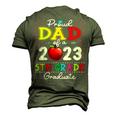 Proud Dad Of A Class Of 2023 5Th Grade Graduate Men's 3D T-Shirt Back Print Army Green