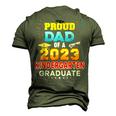 Proud Dad Of A Class Of 2023 Kindergarten Graduation Men's 3D T-Shirt Back Print Army Green