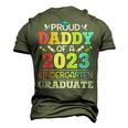 Proud Daddy Of A 2023 Kindergarten Graduate Son Daughter Dad Men's 3D T-Shirt Back Print Army Green