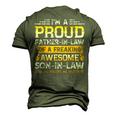 Im A Proud Father In Law Of A Awesome Son In Law Men's 3D T-Shirt Back Print Army Green