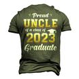 Proud Uncle Of A Class Of 2023 Graduate Senior 23 Men's 3D T-Shirt Back Print Army Green