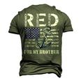 Red Friday For My Brother Deployed Navy Soldier Us Flag Men's 3D T-Shirt Back Print Army Green