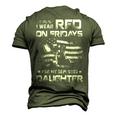 Red Friday Military Remember Everyone Deployed For Daughter Men's 3D T-Shirt Back Print Army Green