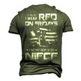 Red Friday Military Remember Everyone Deployed For My Niece Men's 3D T-Shirt Back Print Army Green