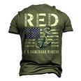 Red Friday United States Merchant Marine Navy Us Flag Anchor Men's 3D T-Shirt Back Print Army Green