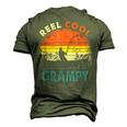 Reel Cool Grampy Fathers Day For Fishing Dad Men's 3D T-Shirt Back Print Army Green